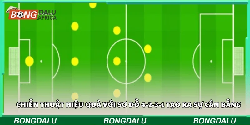 Chiến thuật hiệu quả với sơ đồ 4-2-3-1 tạo ra sự cân bằng